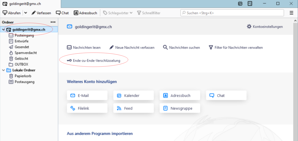 Ende zu Ende Verschlüsselung in Thunderbird mit OpenPGP einrichten