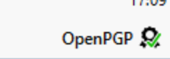 OpenPGP Signatur validiert in Thunderbird mit grünem Häckchen
