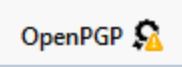 OpenPGP Signet mit Warnmeldung in Thunderbird