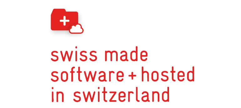 Bild von Cloud Server Software mit „swiss made software“ Label