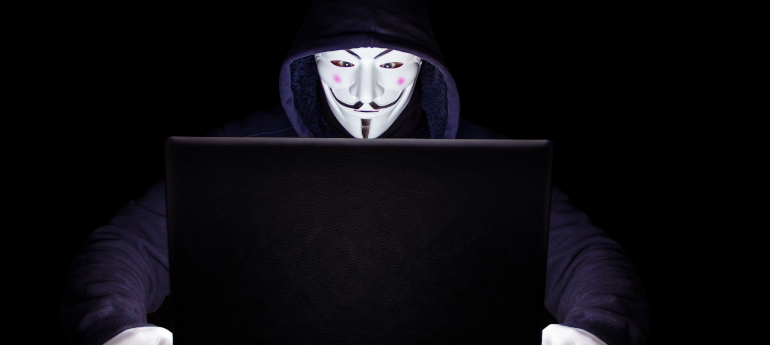 'Bild eines Anonymous Hackers'