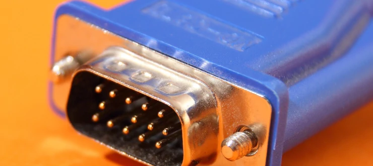 'Bild eines blauen VGA-Steckers'